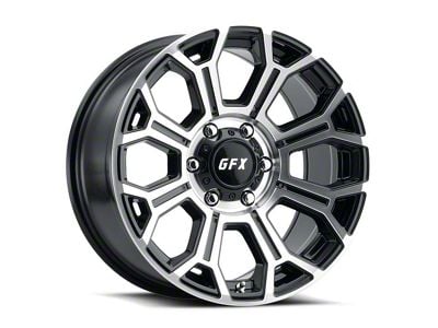 G-FX TR-19 Gloss Black Machined 6-Lug Wheel; 20x9; 12mm Offset (2024 Tacoma)