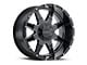 G-FX TR-12 Gloss Black Milled 6-Lug Wheel; 17x9; 12mm Offset (10-24 4Runner)