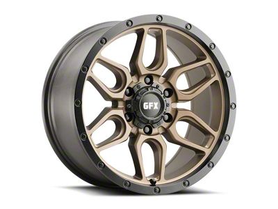 G-FX TR-18 Matte Bronze with Matte Black Lip 6-Lug Wheel; 17x8.5; -6mm Offset (10-24 4Runner)