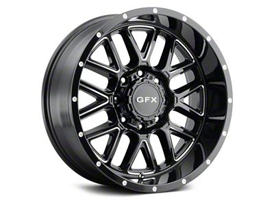 G-FX TM-5 Gloss Black Milled 6-Lug Wheel; 18x9; 12mm Offset (22-24 Bronco Raptor)