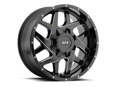 G-FX TR-Mesh2 Gloss Black Milled 6-Lug Wheel; 17x9; 12mm Offset (21-24 Bronco, Excluding Raptor)