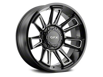 G-FX TR21 Gloss Black Milled 6-Lug Wheel; 18x9; 12mm Offset (22-24 Bronco Raptor)