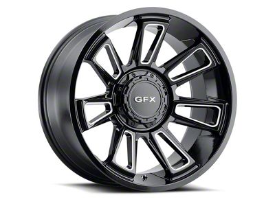 G-FX TR21 Gloss Black Milled 6-Lug Wheel; 20x10; -19mm Offset (22-24 Bronco Raptor)