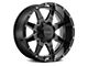 G-FX TR-12 Gloss Black Milled Wheel; 17x9; 12mm Offset (84-01 Jeep Cherokee XJ)