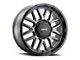 G-FX TM-5 Matte Gray with Matte Black Lip Wheel; 17x8.5 (20-24 Jeep Gladiator JT)