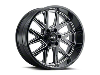 G-FX TM6 Gloss Black Milled Wheel; 18x9 (20-24 Jeep Gladiator JT)