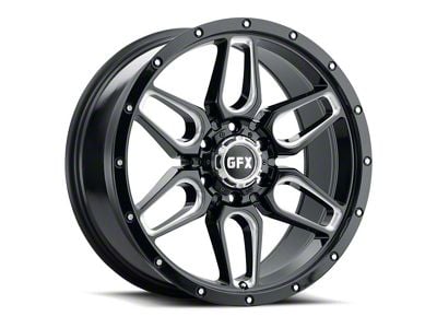 G-FX TR-18 Gloss Black Milled Wheel; 18x9 (20-24 Jeep Gladiator JT)