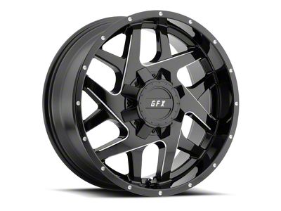 G-FX TR-Mesh2 Gloss Black Milled Wheel; 17x9 (20-24 Jeep Gladiator JT)