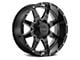 G-FX TR-12 Gloss Black Milled Wheel; 18x9; 12mm Offset (05-10 Jeep Grand Cherokee WK)