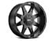 G-FX TR-12 Matte Black Wheel; 18x9; 12mm Offset (93-98 Jeep Grand Cherokee ZJ)