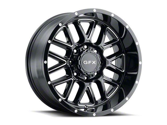 G-FX TM-5 Gloss Black Milled 5-Lug Wheel; 18x9; 0mm Offset (76-86 Jeep CJ7)