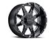 G-FX TR-12 Gloss Black Milled Wheel; 17x9 (76-86 Jeep CJ7)