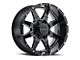 G-FX TR-12 Gloss Black Milled Wheel; 18x9; 18mm Offset (76-86 Jeep CJ5 & CJ7)