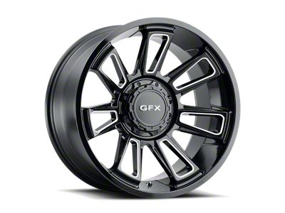 G-FX TR21 Gloss Black Milled Wheel; 18x9 (07-18 Jeep Wrangler JK)