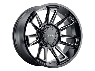 G-FX TR21 Gloss Black Milled Wheel; 18x9; 18mm Offset (76-86 Jeep CJ5 & CJ7)