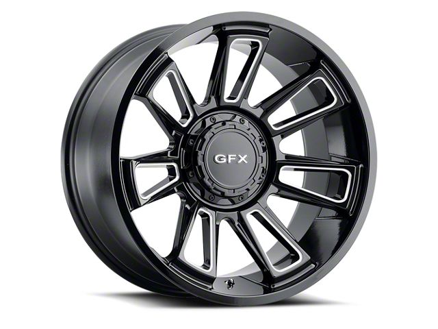 G-FX TR21 Gloss Black Milled Wheel; 18x9 (18-24 Jeep Wrangler JL)