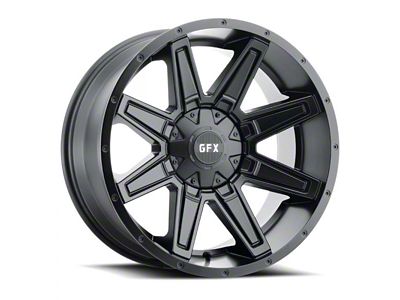 G-FX TR23 Matte Black 5-Lug Wheel; 17x8.5; 18mm Offset (05-15 Tacoma)