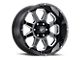 G-FX TR-10 Gloss Black Milled 6-Lug Wheel; 20x9; 12mm Offset (17-24 Titan)