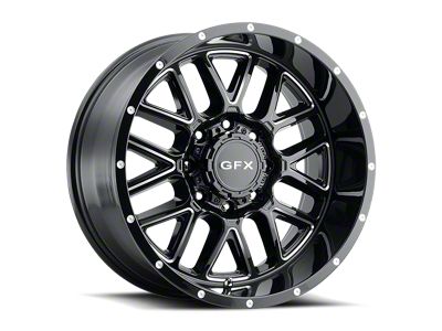 G-FX TM-5 Gloss Black Milled 6-Lug Wheel; 18x9; 0mm Offset (16-24 Titan XD)