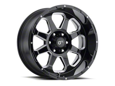 G-FX TR-10 Gloss Black Milled 6-Lug Wheel; 17x9; 12mm Offset (22-24 Tundra)