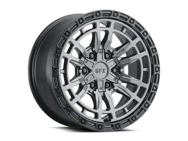 G-FX TR-24 Matte Gray with Matte Black Lip 6-Lug Wheel; 20x9; 12mm Offset (22-24 Tundra)