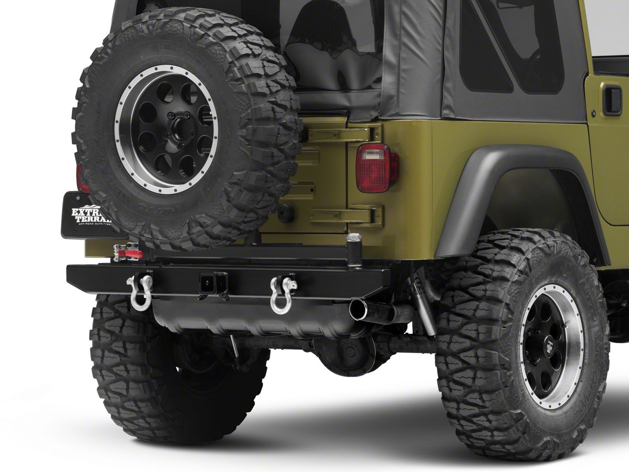 Garvin Jeep Wrangler ATS Series Rear Bumper with Tire Carrier 71000 (87 ...