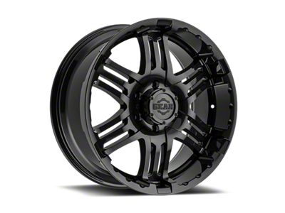 Gear Off-Road Double Pump Gloss Black 6-Lug Wheel; 17x9; 10mm Offset (03-09 4Runner)