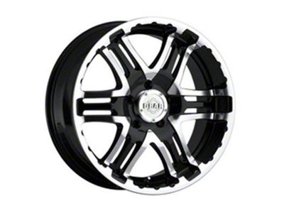 Gear Off-Road Double Pump Gloss Black Machined 6-Lug Wheel; 17x9; 10mm Offset (03-09 4Runner)