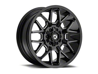 Gear Off-Road 768 Gloss Black Milled 6-Lug Wheel; 20x10; -19mm Offset (04-15 Titan)