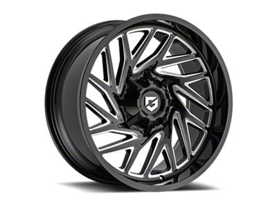 Gear Off-Road 769 Gloss Black Milled 6-Lug Wheel; 20x9; 0mm Offset (04-15 Titan)