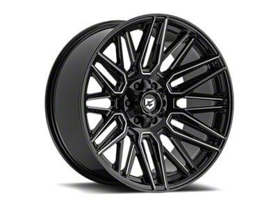 Gear Off-Road 770 Gloss Black Milled 6-Lug Wheel; 22x10; 10mm Offset (04-15 Titan)