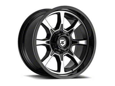 Gear Off-Road 772 Gloss Black Machined 6-Lug Wheel; 20x10; -12mm Offset (04-15 Titan)