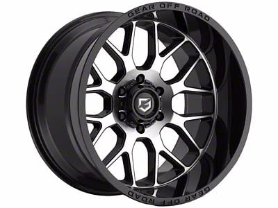 Gear Off-Road Raid Gloss Black Machined 6-Lug Wheel; 20x10; -12mm Offset (04-15 Titan)