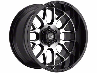 Gear Off-Road Raid Gloss Black Machined 6-Lug Wheel; 20x9; 18mm Offset (04-15 Titan)