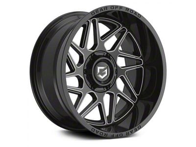 Gear Off-Road Ratio Gloss Black Milled 6-Lug Wheel; 18x9; 18mm Offset (04-15 Titan)