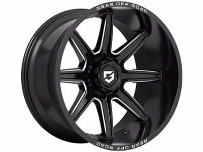 Gear Off-Road Ridge Gloss Black Milled 6-Lug Wheel; 20x10; -19mm Offset (04-15 Titan)