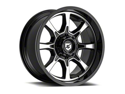 Gear Off-Road 772 Gloss Black Machined 6-Lug Wheel; 20x9; 18mm Offset (05-15 Tacoma)