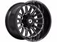 Gear Off-Road Leverage Gloss Black Milled 6-Lug Wheel; 22x10; -19mm Offset (05-15 Tacoma)
