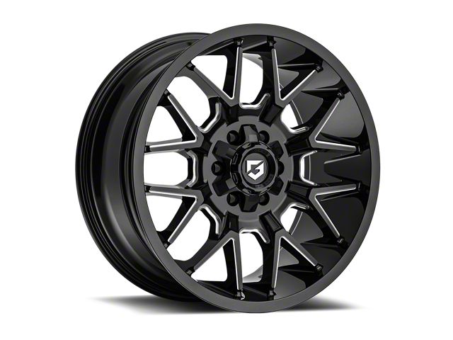 Gear Off-Road 768 Gloss Black Milled 6-Lug Wheel; 20x9; 0mm Offset (2024 Tacoma)