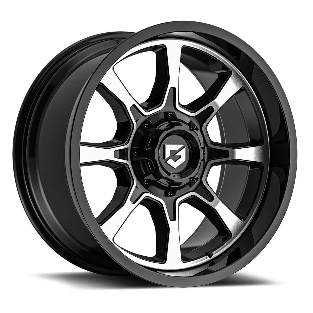 Gear Off-Road Tacoma 772 Gloss Black Machined 6-Lug Wheel; 17x9; 0mm ...