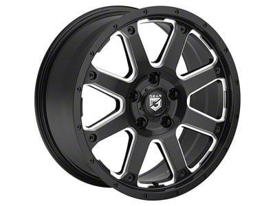 Gear Off-Road Big Block Gloss Black Milled 6-Lug Wheel; 18x9; -12mm Offset (10-24 4Runner)