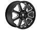 Gear Off-Road Big Block Gloss Black Milled 6-Lug Wheel; 18x9; -12mm Offset (10-24 4Runner)