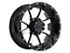 Gear Off-Road Big Block Gloss Black Machined 6-Lug Wheel; 18x9; 18mm Offset (10-24 4Runner)