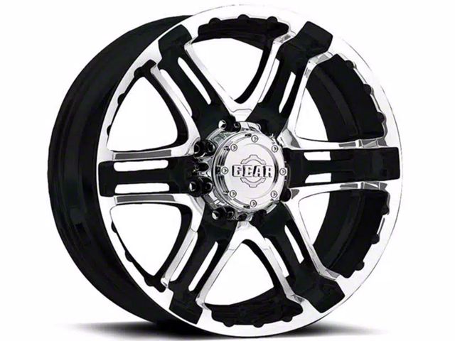 Gear Off-Road Double Pump Gloss Black Machined 6-Lug Wheel; 16x8; 0mm Offset (03-09 4Runner)