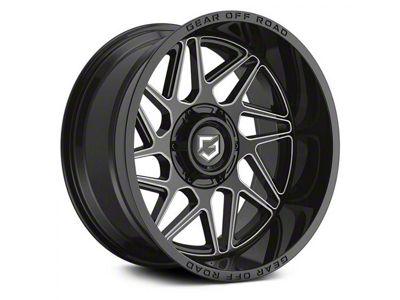 Gear Off-Road Ratio Gloss Black Milled 6-Lug Wheel; 20x12; -44mm Offset (10-24 4Runner)