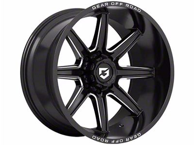 Gear Off-Road Ridge Gloss Black Milled 6-Lug Wheel; 20x10; -19mm Offset (10-24 4Runner)