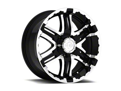 Gear Off-Road Double Pump Gloss Black Machined 6-Lug Wheel; 17x9; 30mm Offset (22-24 Bronco Raptor)