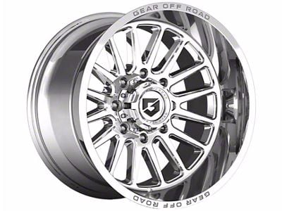 Gear Off-Road Leverage Chrome 6-Lug Wheel; 20x12; -44mm Offset (21-24 Bronco, Excluding Raptor)