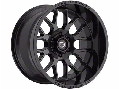 Gear Off-Road Raid Gloss Black 6-Lug Wheel; 20x9; 18mm Offset (22-24 Bronco Raptor)