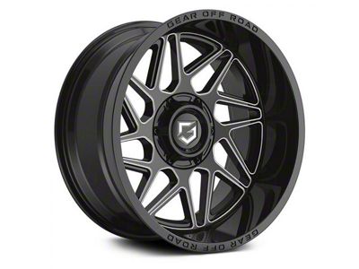 Gear Off-Road Ratio Gloss Black Milled 6-Lug Wheel; 22x10; 10mm Offset (16-24 Titan XD)